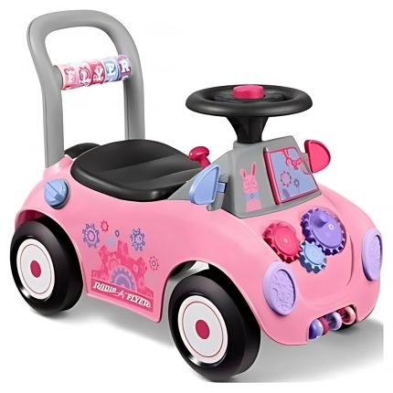 Pink Ride On Car with Steering and Gears Buyluxe