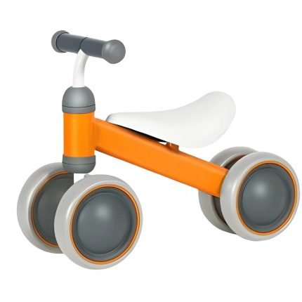 Toddler Balance Bike with Four Wheels  Orange