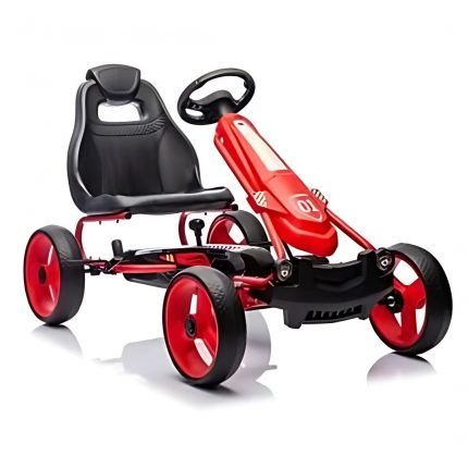 Kids 4-Wheel Pedal Go Kart with Red Design